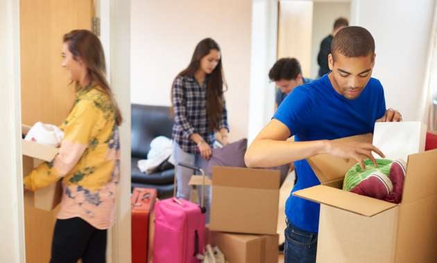College students moving into a dorm protected by keyless locks.