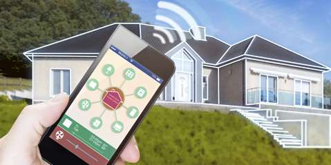 smartphone on smart home