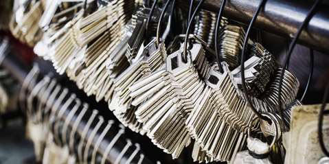 Hundreds of keys on rings