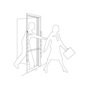 Be alerted when someone follows you through a door