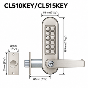 Codelocks CL515 Key Override - Dimensions