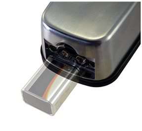 Battery back-up port under lock