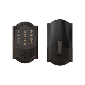 Schlage Encode Smart Wifi Deadbolt Camelot Trim in Aged Bronze