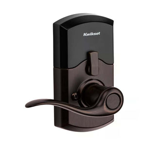 Kwikset SmartCode 917TNL TRL 11P Interior in Venetian Bronze Angled