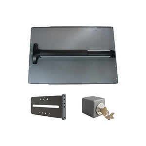 LockeyUSA PS52 Standard Panic Shield Safety Kit with Detex V-40 in Silver