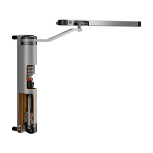 Locinox Lion Compact 90° or 180° Retrofit Gate Closer in Silver Mechanical View