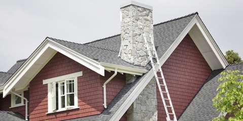 Ladder on chimney