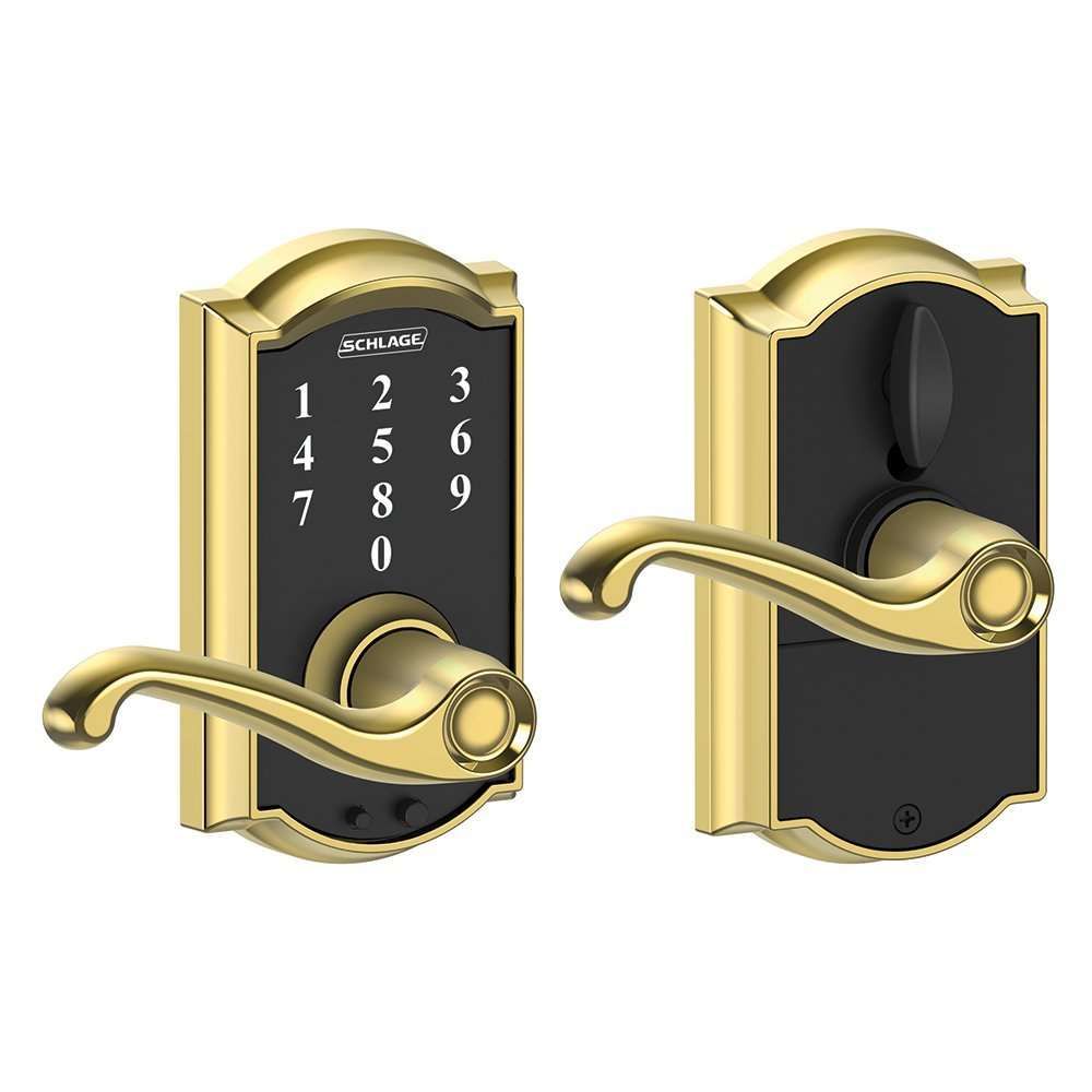 Schlage Touch FE695CAM605FLA Bright Brass