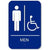 Mens room wheelchair accessible sign