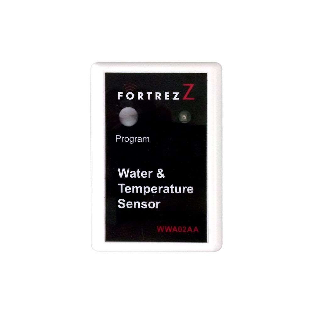 Photo of FortezZ water sensor in white.
