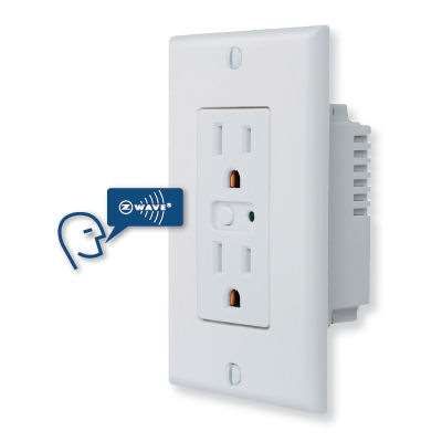 Linear WO15EMZ5-1 Wireless Z-Wave Wall Mounted Outlet