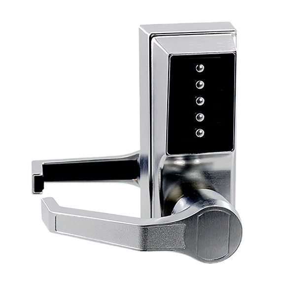 Satin chrome lever lock