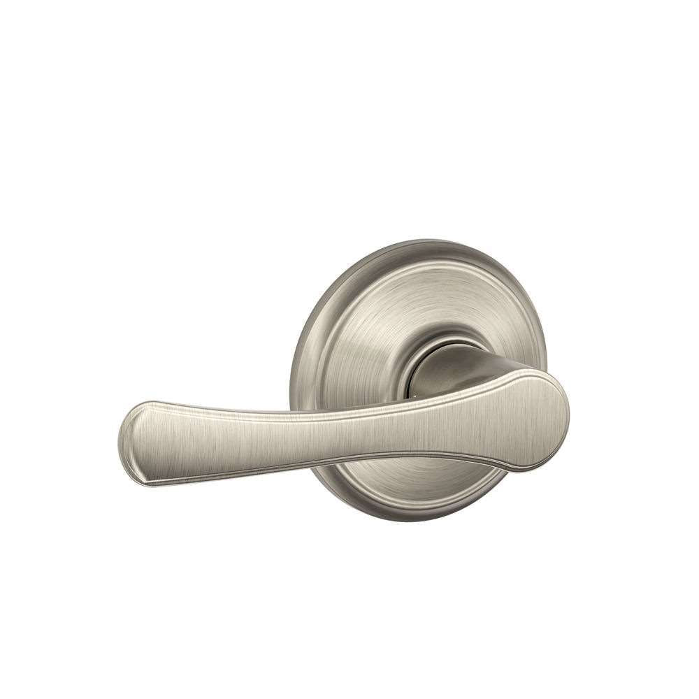 SCHLAGE F10 Avila Passage Door Lever Set in Satin Nickel