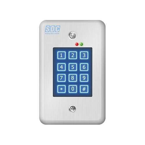 White and blue keypad
