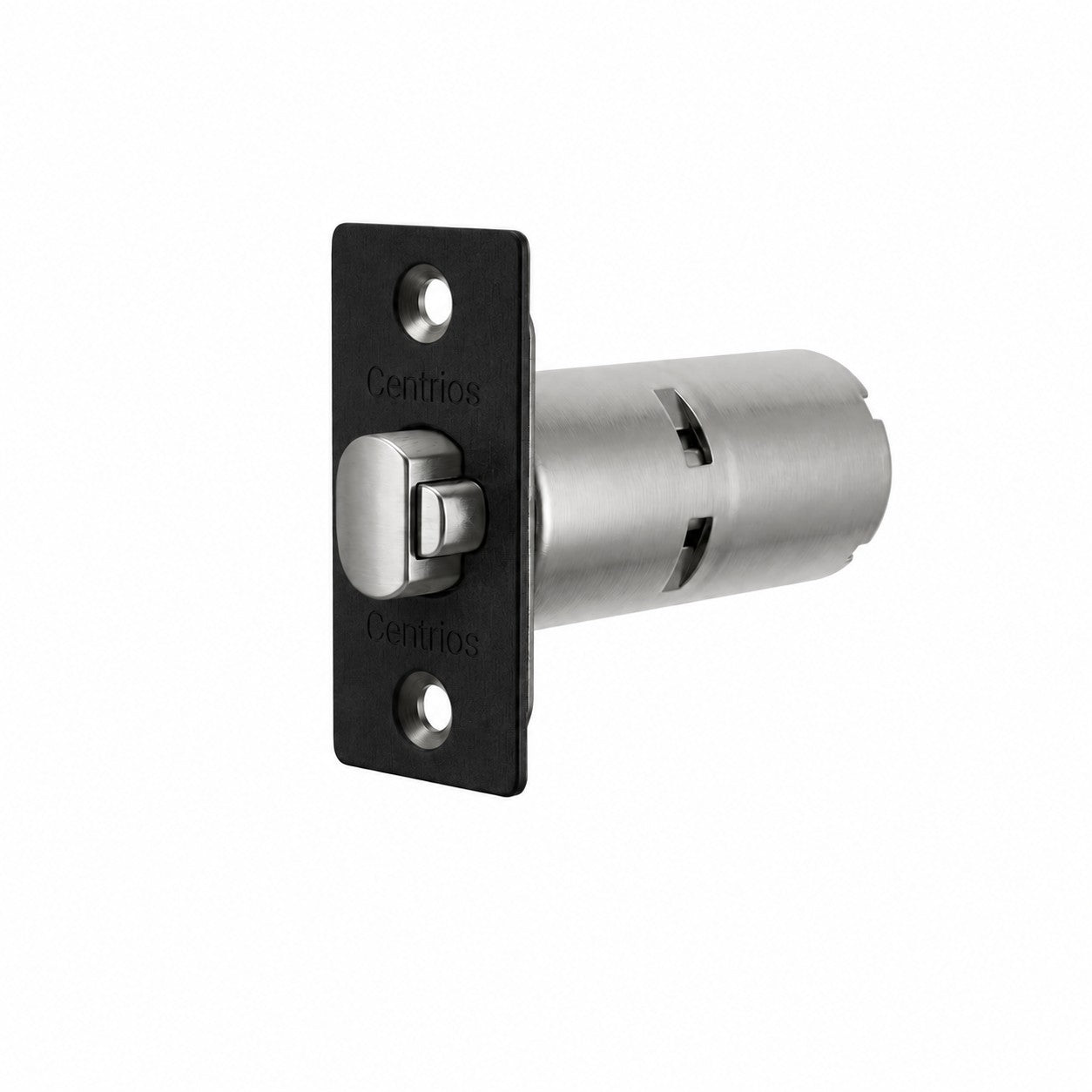 Centrios 2⅜" Backset Square Corner Latch – Black Suede