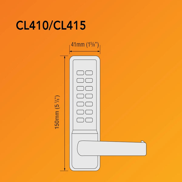 Codelocks CL415 BB Double Sided Mechanical Tubular Latchbolt Lock