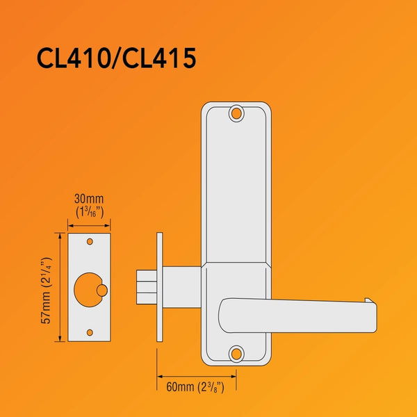 Codelocks CL415BB BK MG Double Sided Mechanical Keypad Lock