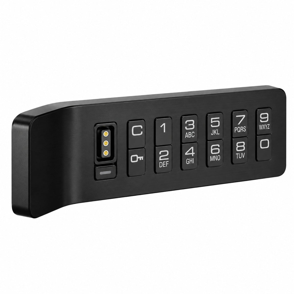 DigiLock Aspire horizontal keypad lock with pull, key insert on left, black