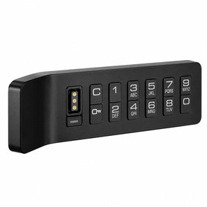 DigiLock Aspire horizontal keypad lock with pull, key insert on left, black