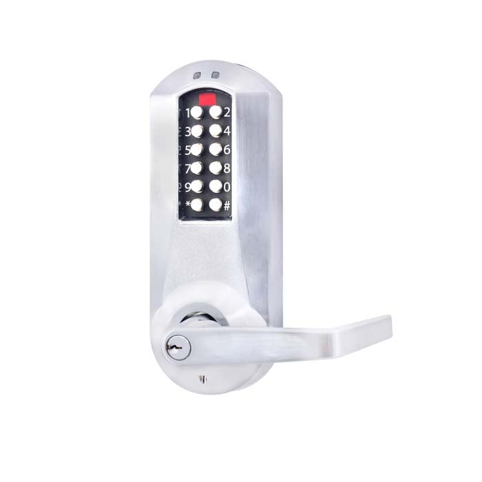 E-Plex 5000 Mortise in Satin Chrome Angled