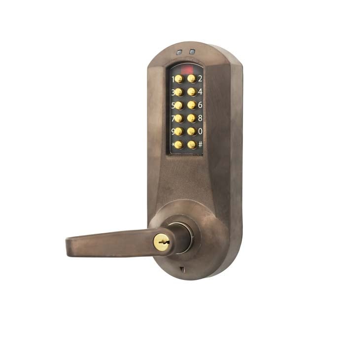 E-Plex 5000 Mortise in Dark Bronze Angled