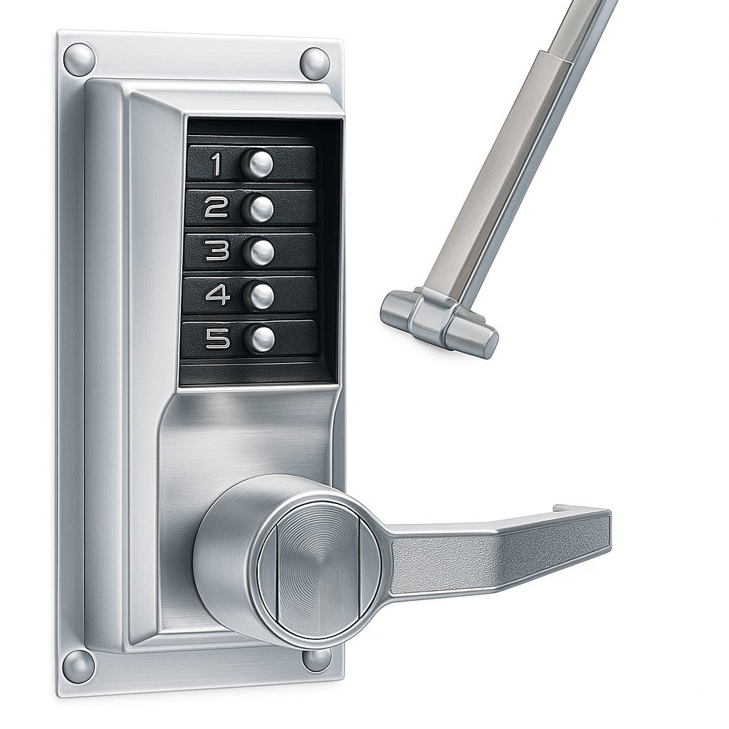 Panic Device Simplex Simplex LP1010 Pushbutton Rim Exit Device Lock | GoKeyless