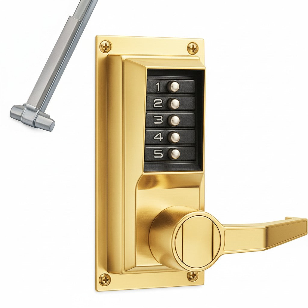 Simplex LP1010 Pushbutton Rim Exit Device Lock | GoKeyless Simplex LP1010 Pushbutton Rim Exit Device Lock | GoKeyless