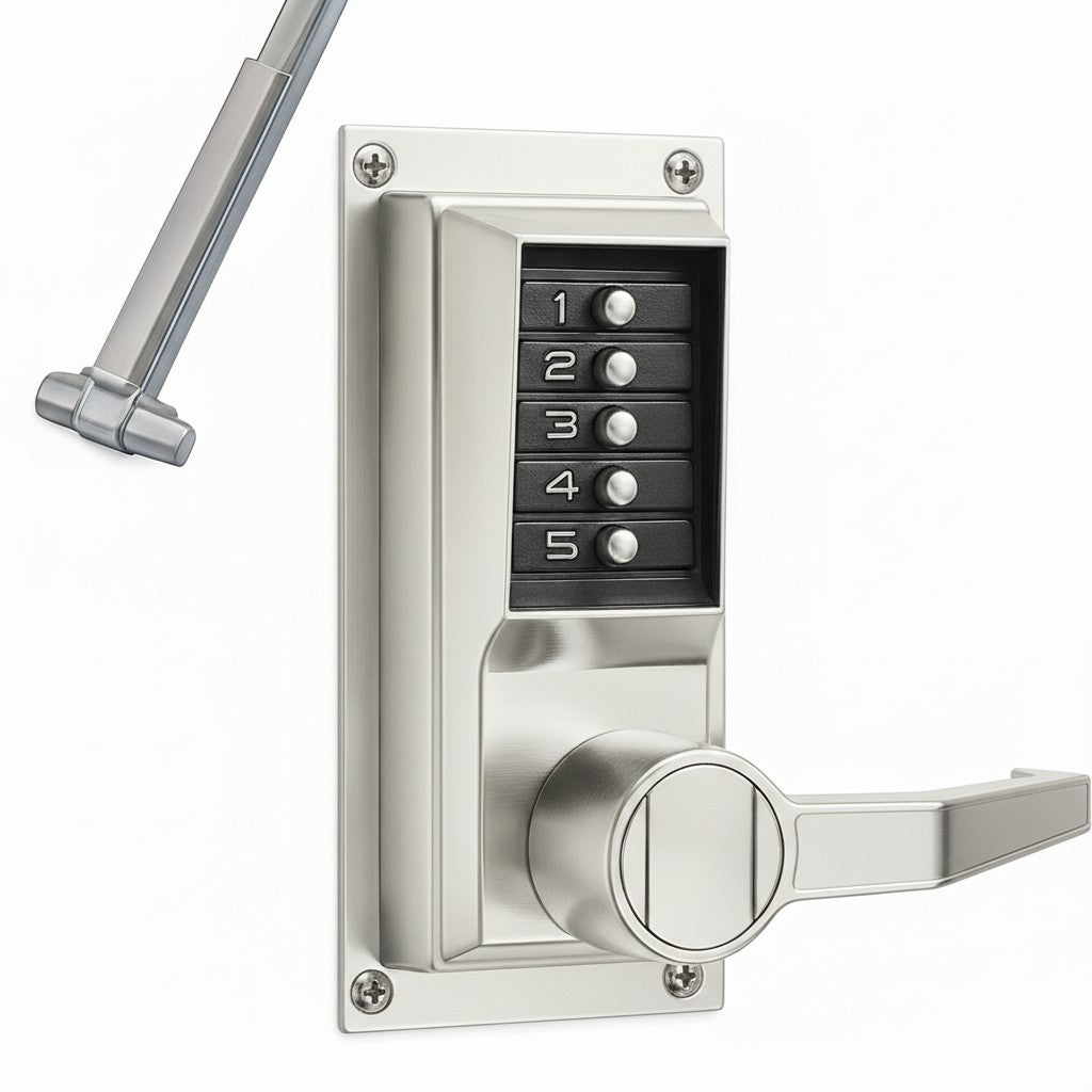 Panic Device Simplex Simplex LP1010 Pushbutton Rim Exit Device Lock | GoKeyless