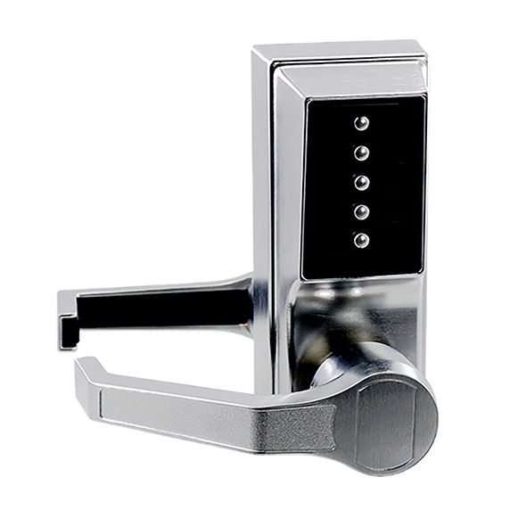 Satin chrome lever lock
