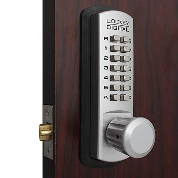Lockey 3830 in Satin Nickel on exterior