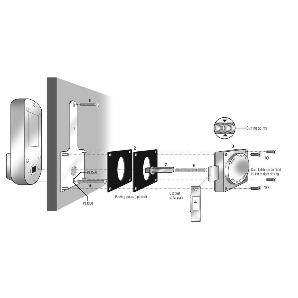 Kit Lock Keypress KitLock KL1200 Heavy-Duty Electronic Keyless Cabinet Lock | GoKeyless