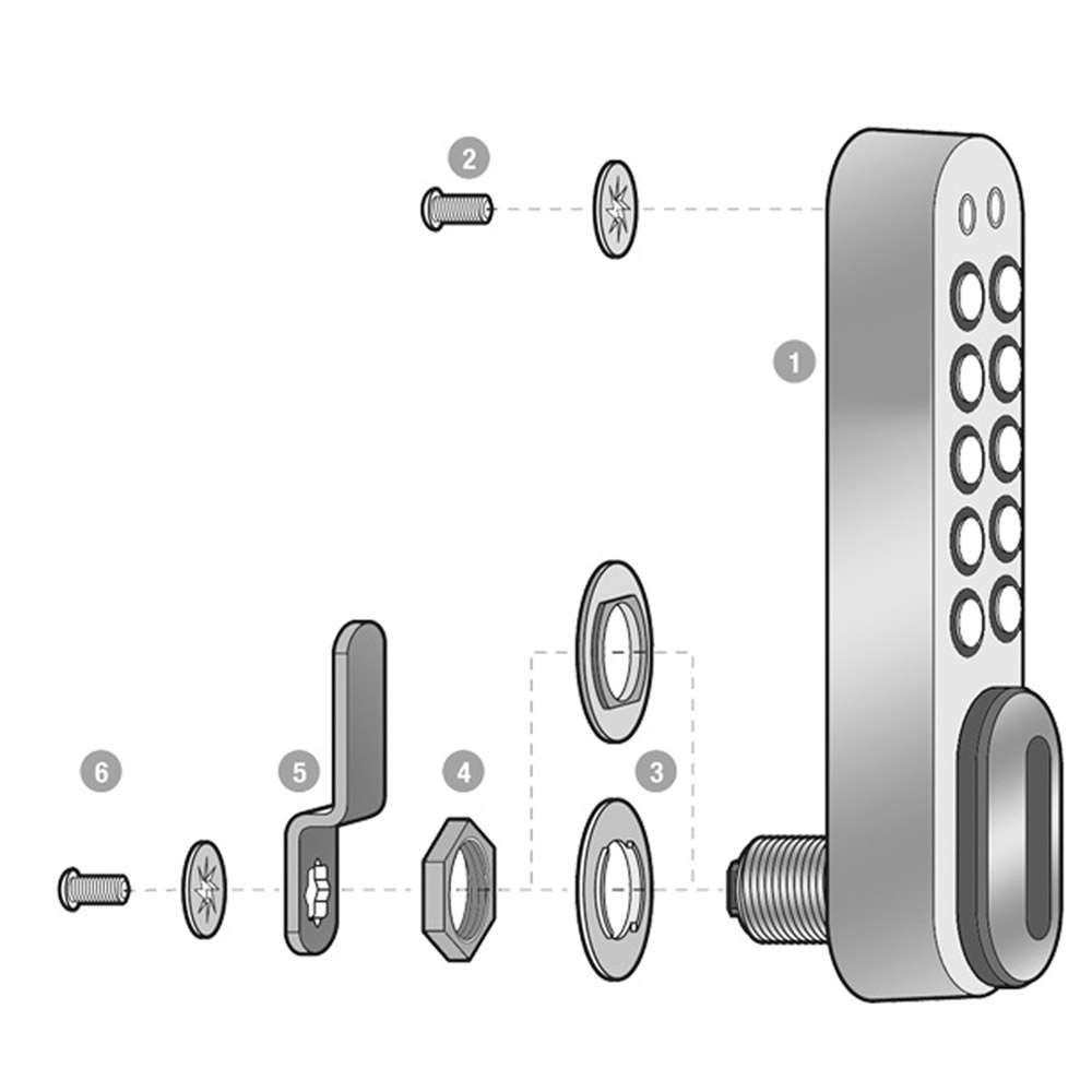 Kit Lock Keypress KitLock KL1000 Horizontal Electronic Cabinet Lock | GoKeyless