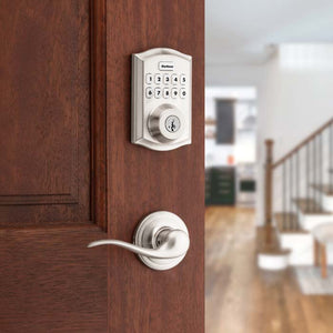 Kwikset 620 in Satin Nickel on Exterior