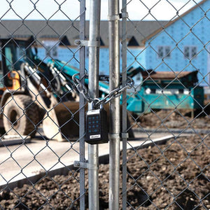 Master Lock 6400ENT on Construction Gate Exterior