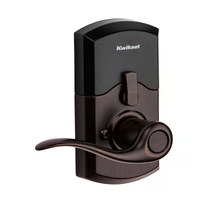 Kwikset SmartCode 917TNL TRL 11P Interior in Venetian Bronze Angled