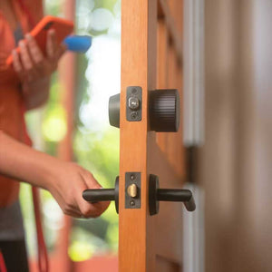 August Wi-Fi Smart Lock in Matte Black on Interior