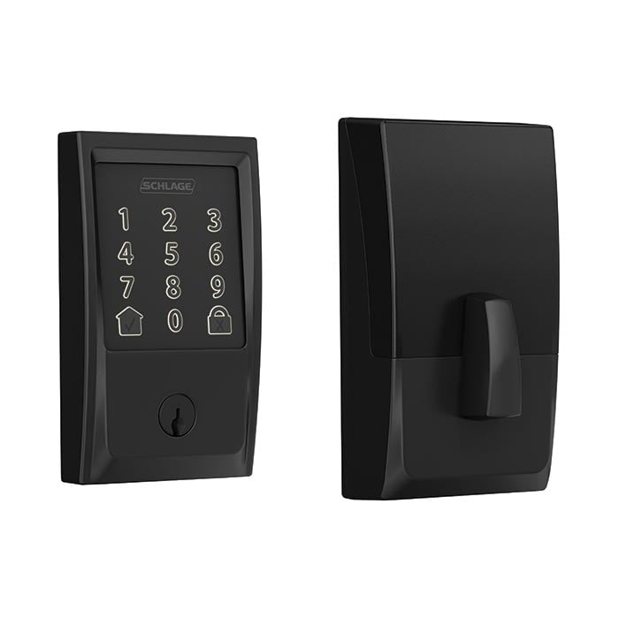 Schlage Encode BE489WB Century in Matte Black