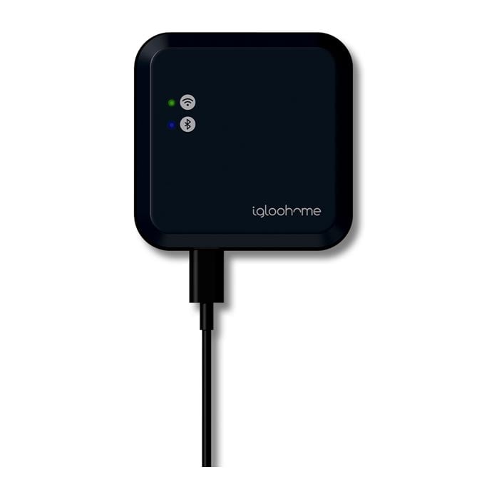 Black WiFi Bridge plugged with USB-C cable