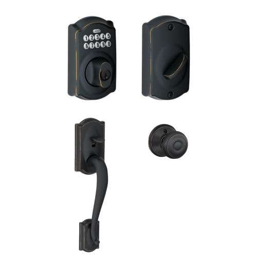 Schlage FE365 Front Entry Keypad Deadbolt with Georgian Knob