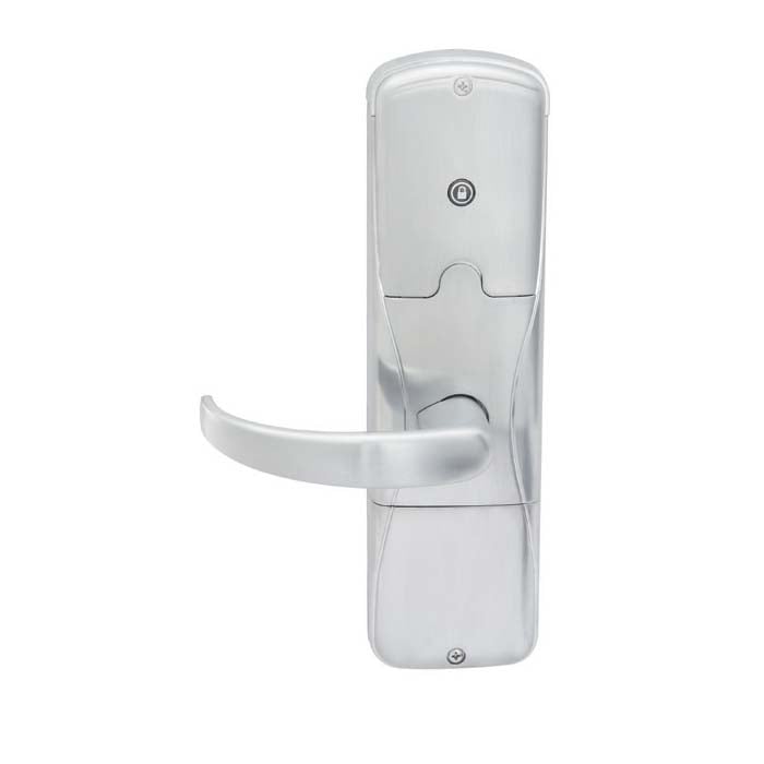 Schlage AD-201 in Satin Chrome Interior (Sparta Handle Shown)