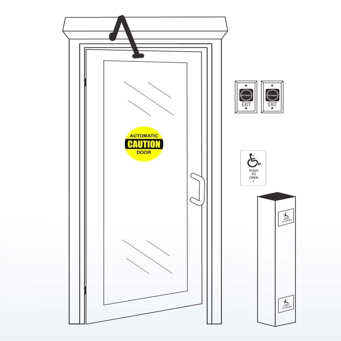 SDC Touchless Entry Kit with ADA Compliance