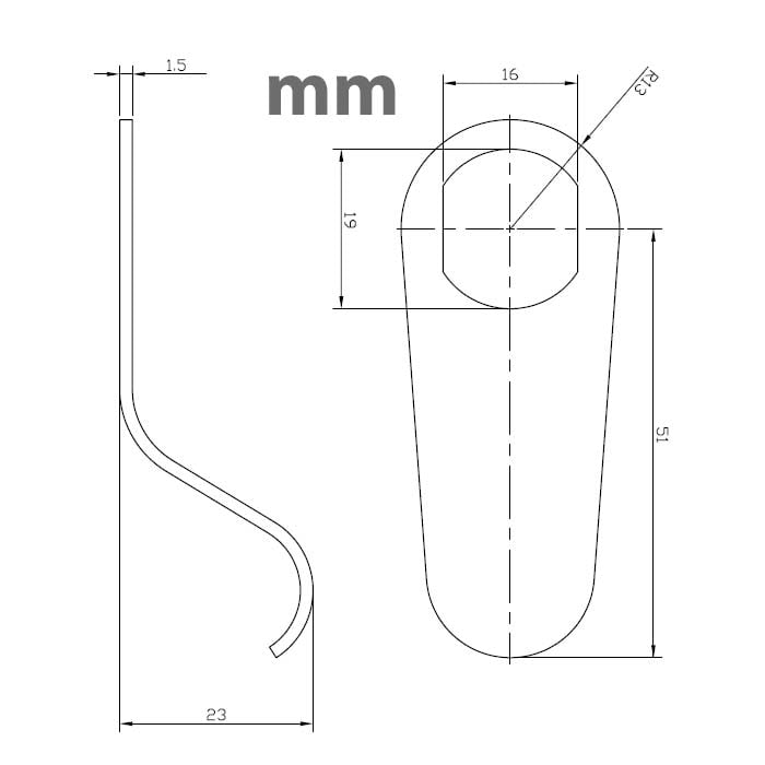 7850 Finger Pull Dimensions