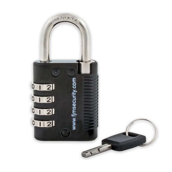 Fjm Key Shielded Shackle Lock FJM Security Combination Disc Padlock - 4-Dial ...